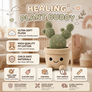 Peluche personnalisée <span class=keywords><strong>en</strong></span> forme de cactus figue de Barbarie, plante succulente <span class=keywords><strong>en</strong></span> <span class=keywords><strong>pot</strong></span>, poupée de personnage <span class=keywords><strong>en</strong></span> peluche douce pour décoration créative de la maison, cadeau, faible MOQ, OEM - Product Image 5