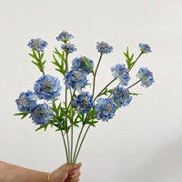 Bunga Buatan Little Wildflower dengan 3 Cabang, Rangkaian Bunga Mewah untuk Ruang Tamu, Bunga Dekoratif