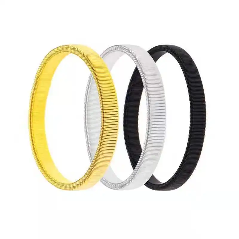 Armbands Men's European and American fashion bracelet simple elastic bracelet arm ring jewelry spring bracelet wholesale