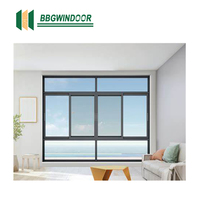 Lukliving Hurricane Impact Doble Triple Vidrio A prueba de viento Vista grande Sala de estar Ventana corredera con herrajes