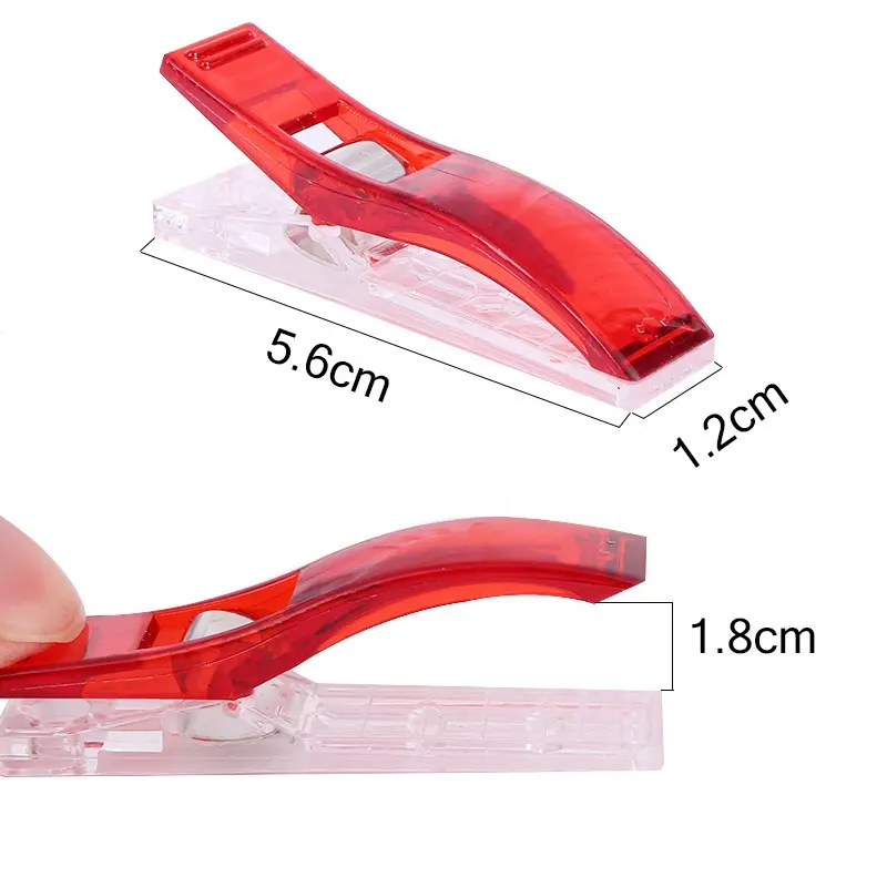 50 pezzi per sacchetti colorati 56 mm plastica orlatura meraviglia clip fai da te clip di cancelleria di vendita calda