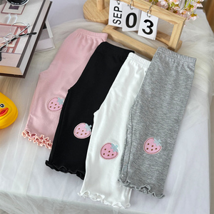 Nuovi <span class=keywords><strong>Leggings</strong></span> estivi da <span class=keywords><strong>bambina</strong></span> stile sottile per ragazze pantaloni esterni alla moda per bambini pantaloni Slim Fit versatili a cinque punti - Product Image 4