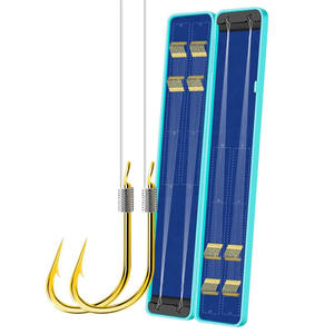 Anzuelos Dobles Dorados Pre-Atados para Pesca de Carpa Crucian en Agua Dulce, Múltiples Anzuelos para Uso en Estanques y Embalses - Product Image 1