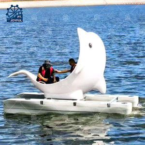 White Dolphin Water Pedal Boat Parque de atracciones Atracción familiar - Product Image 3