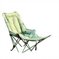 Chaise de camping pliante inclinable à trois niveaux avec dossier, en métal, pour l'extérieur, vente en gros