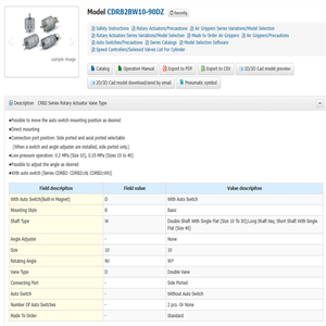 Haute qualité SMC Original CRB2 série actionneur rotatif Type d'aube vanne <span class=keywords><strong>pneumatique</strong></span> solénoïde d'air partie CDRB2BW10-90DZ - Product Image 6