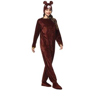 Costume de ours brun pour femmes, avec capuche et couvre-pieds, Cosplay, Halloween, jeu de rôle, combinaison animale pour adultes - Product Image 2