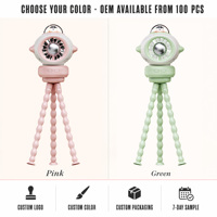 Ventilateur portable rechargeable pour bébé, 3600 mAh, en forme d'avion, pour poussette, trépied flexible, oscillant, en ABS et PC, vente en gros