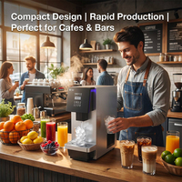 Machine à glaçons compacte de bureau HN QDMECH à économie d'énergie pour les salons de thé, les cafés et les bars