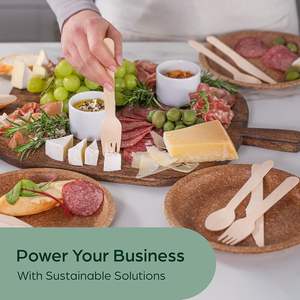 Vente en gros d'usine, couverts en bois biodégradables, cuillère en bois jetable avec fonction compostable - Product Image 2