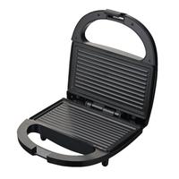 Offre Spéciale Gaufrier 750W Noir, Machine à Pain pour le Petit-Déjeuner, Grille-Pain Triangulaire de Cuisine