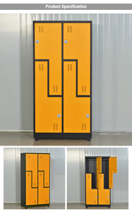 Thể dục thể thao thép phòng tập thể dục tủ khóa với 4 cửa lưu trữ kim loại L <span class=keywords><strong>Z</strong></span> hình tủ quần áo tủ khóa - Product Image 3