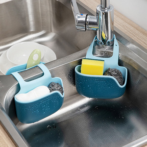 Panier de rangement suspendu simple à double couche pour évier, pour éponges et ustensiles de cuisine, avec fonction de drainage - Product Image 1