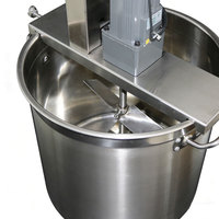 Marmite Chauffante Automatique Compacte 100L avec Fonction de Remplissage, de Friture, de Mélange et de Mélange de Sauces, Antiadhésive, 400W, Cuivre Pur
