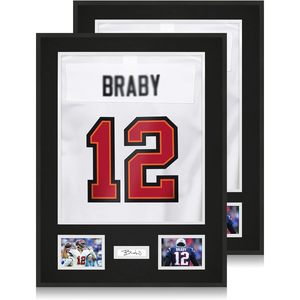 Customizable Size Eco-Friendly Wood <b>Shadow</b> <b>Box</b> Display Frame with Mat for Sport Jerseys (Football Baseball Soccer)-Modern Design - Product Image 1
