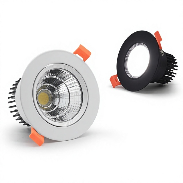 Three-color Dimmable LED Spotlights COB 3W 5W 9W 12W 15W 30W; Surface-Mounted Aluminum Alloy CRI 90 for Clothing Stores