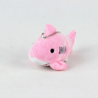Porte-clés en peluche de requin de 10Cm, mignon et doux, pendentif de jouets, poupée en peluche de requin de dessin animé, porte-clés sac à dos, pendentif cadeaux pour enfants