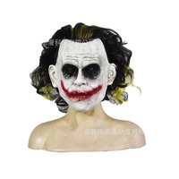 Nueva Máscara de Látex de Payaso Joker Sonriente de Halloween para Disfraz de Cosplay, Accesorio de Película