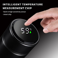 Bouteille d'eau thermique isolée en acier inoxydable 500, 18/8 ml, intelligente, sous vide, avec température