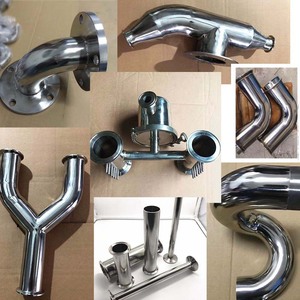 Tubería de acero inoxidable curvada a 90 grados, accesorios sanitarios soldados para uso industrial - Product Image 3