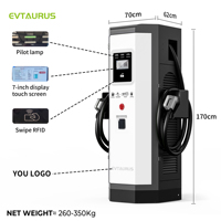 Stasiun Pengisian Daya Kendaraan Listrik Cepat (EV) Komersial 60kw 120kw 240kw CCS GBT Smart Floor-mounted dengan OCPP APP POS RFID