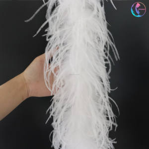 Boas de Plumas de Avestruz de 5 Capas (10-15 cm), Teñidas Ecológicamente, Personalizadas a la Perfección para Galas de Lujo y Representaciones Teatrales - Product Image 1