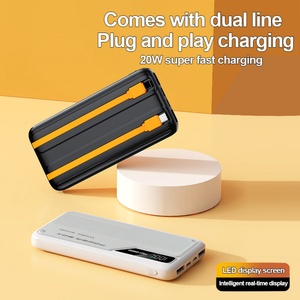 Personalized Fast <b>Charging</b> 10000mah 20000mah 30000mah Portable Powerbank <b>Cable</b> LI-Polymer Battery Mobile Phone Battery Bank - Product Image 6