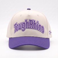 Casquette de baseball vintage structurée à 5 panneaux, bicolore, profil haut, ajustable, style A-Frame, pour hommes et femmes, OEM
