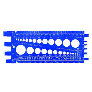 Vérificateur de jauge de filetage de boulon d'écrou Outil de mesure impérial et métrique Jauge de mesure de filetage d'écrou de boulon en plastique - Product Image 5