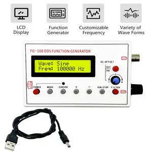 Generador de señal con función DDS, contador de frecuencia, módulo de fuente de señal de 1Hz-500KHz, seno + cuadrado + triángulo + forma de onda de diente de sierra - Product Image 2