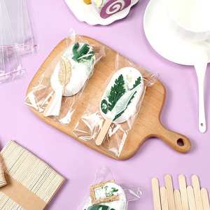 Tùy Chỉnh Tự Dính Giấy Bóng Kính Túi Diy Icecream Ice Lolly Nhựa Wrappers Với Nhãn Và Gỗ Stick - Product Image 6