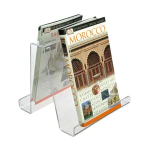 Doppelter Acryl-Bücher ständer Benutzer definierter Acryl-Zeitschriften halter Factory Lucite Book Display Holder