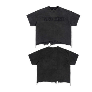 Camisetas Vintage con Efecto Desgastado, 100% Algodón, 240 g/m², Corte Holgado, Estilo Urbano, para Hombre - Product Image 4