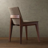 Chaises de salle à manger en bois massif, modernes et nordiques, légères et luxueuses, chaise de salle à manger décontractée avec dossier pour café et maison