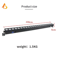 AICPOSE 24x12W Projecteur mural LED à contrôle segmenté en alliage d'aluminium étanche RGBW DMX linéaire