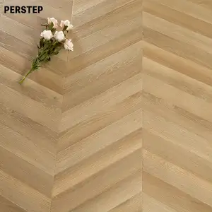 Plancher de parquet de 12mm d'épaisseur, chevrons, chêne brossé, arête de poisson, plancher en bois à vendre