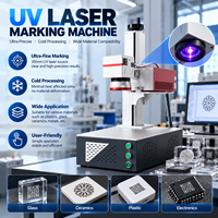 Marqueur laser UV de bureau HS LASER 3W 5W, machine de marquage et de gravure laser refroidie par air pour plastique, verre, composants électroniques