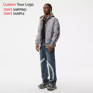 Jean en denim personnalisé de haute qualité, coupe large, style streetwear vintage, effet éclaboussures de peinture, baggy, coupe droite pour homme, vente en gros - Product Image 5