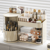 Grand support pour pinceaux de maquillage en PET, organiseur de soins de la peau, de rouges à lèvres et de masques, boîte de rangement pour coiffeuse, personnalisable