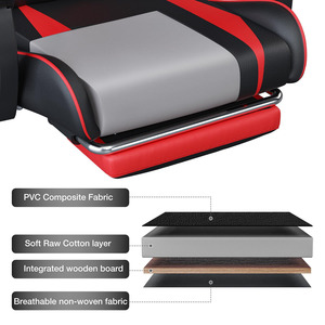 Muestra gratis de Brasil, Linda iluminación, coche de carreras gratis, altavoz de cuero Pu, Bt, giratorio, reclinable, Devo, 180kg, Tesco Gamdias, silla para juegos - Product Image 4