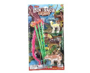 ชุดของเล่นธนูและลูกศรพลาสติกธีมการ์ตูนไดโนเสาร์ สำหรับเด็กอายุ 5 ถึง 7 ปี ใช้ได้ทั้งเด็กชายและเด็กหญิง - Product Image 1