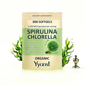 Espirulina y Chlorella de alta calidad de marca privada, protección antioxidante, apoya el bienestar diario y la salud celular en cápsulas blandas. - Product Image 1