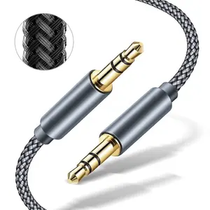 Cabo de áudio personalizado, cabo macho fêmea 3.5mm, plugue mono trrs para fio natural, cabo de áudio aux, adaptador de cabo de áudio aux de 3.5mm