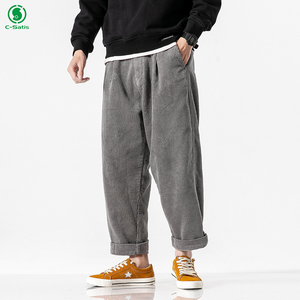Automne pantalons pour hommes Original rétro velours <span class=keywords><strong>côtelé</strong></span> vêtements amples avec basique Cargo pantalons décontractés hommes - Product Image 2