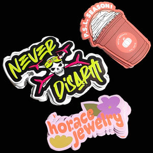 Pengiriman cepat RTS disesuaikan Die Cut Logo stiker vinil PVC UV menahan cetak Label tahan air merekat sendiri stiker kustom - Product Image 2