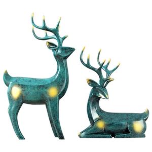 Ornement en résine <span class=keywords><strong>de</strong></span> <span class=keywords><strong>cerf</strong></span> <span class=keywords><strong>de</strong></span> style américain à prix d'usine abordable, décoration intérieure en résine pour salon, entrée, bureau - Product Image 6