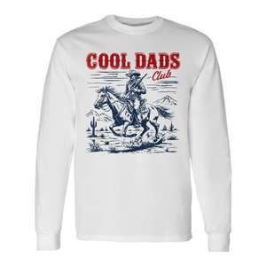 Cool Dads Club T-shirt à manches longues rétro Western Cowboy - Product Image 1