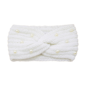 Warm Oor Bescherming Parel Garen Kruis Hoofdband Gebreide Winter Yoga Haaraccessoires Breed Gezicht Wassen Cover Feeststijl Hoofdband - Product Image 3