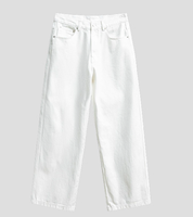 Pantalon cinq poches pour homme marron taille haute coupe droite large avec braguette boutonnée, passants de ceinture, poche porte-monnaie et poche plaquée, vente en gros OEM