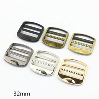 Boucle de serrage en alliage de zinc pour sangle réglable 19/38 mm, boucle coulissante en métal pour sac, collier d'animal, sangle de ceinture